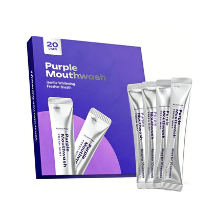 Purple Fresh Mouthwash Packets - Fresh Breath Anywhere