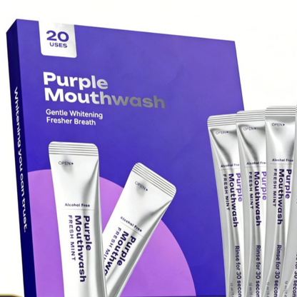 Purple Fresh Mouthwash Packets - Fresh Breath Anywhere